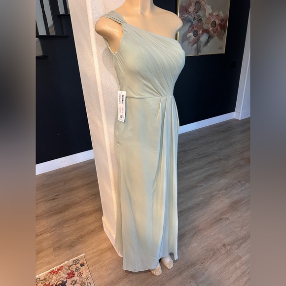 Azazie Carissa Dusty Sage bridesmaid dress size A2 - Picture 3 of 8